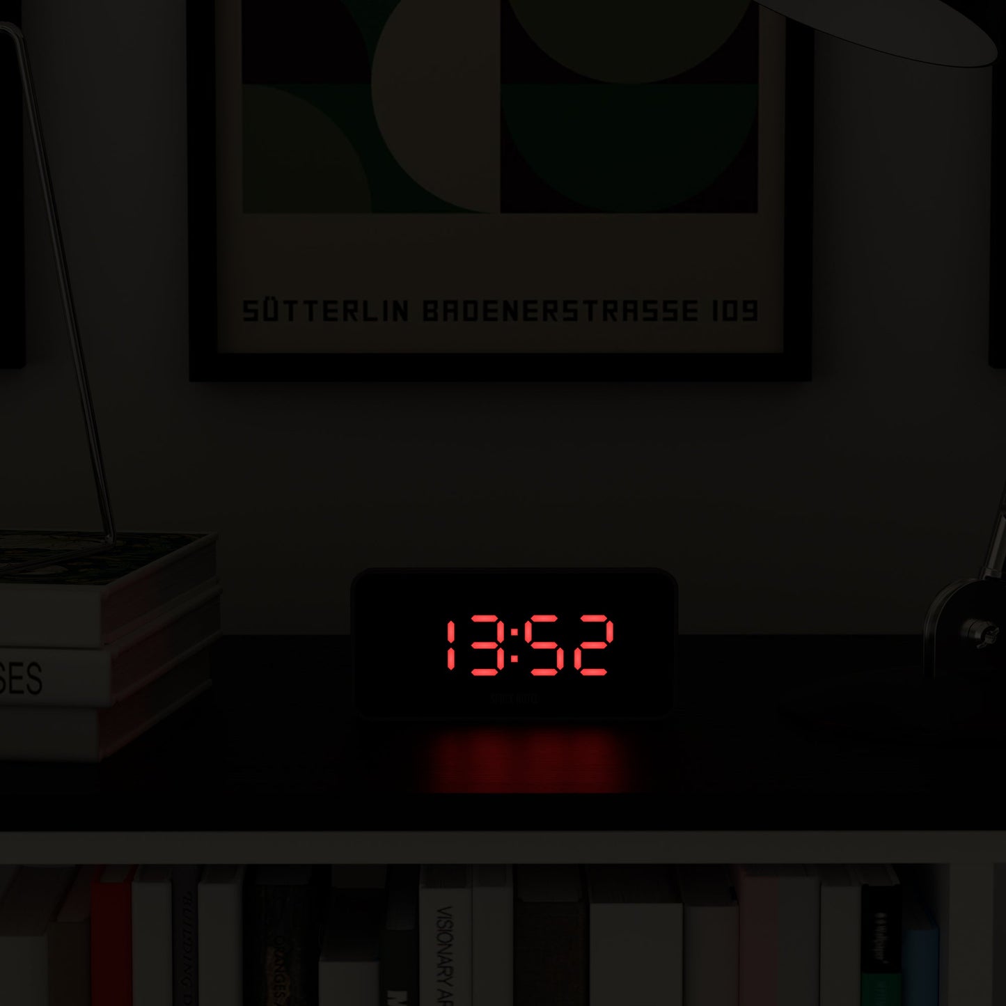 Newgate Space Hotel Hypertron Alarm Clock Black Case - Black Lens - Red Led V398-NGSH-HYPE-R1-K