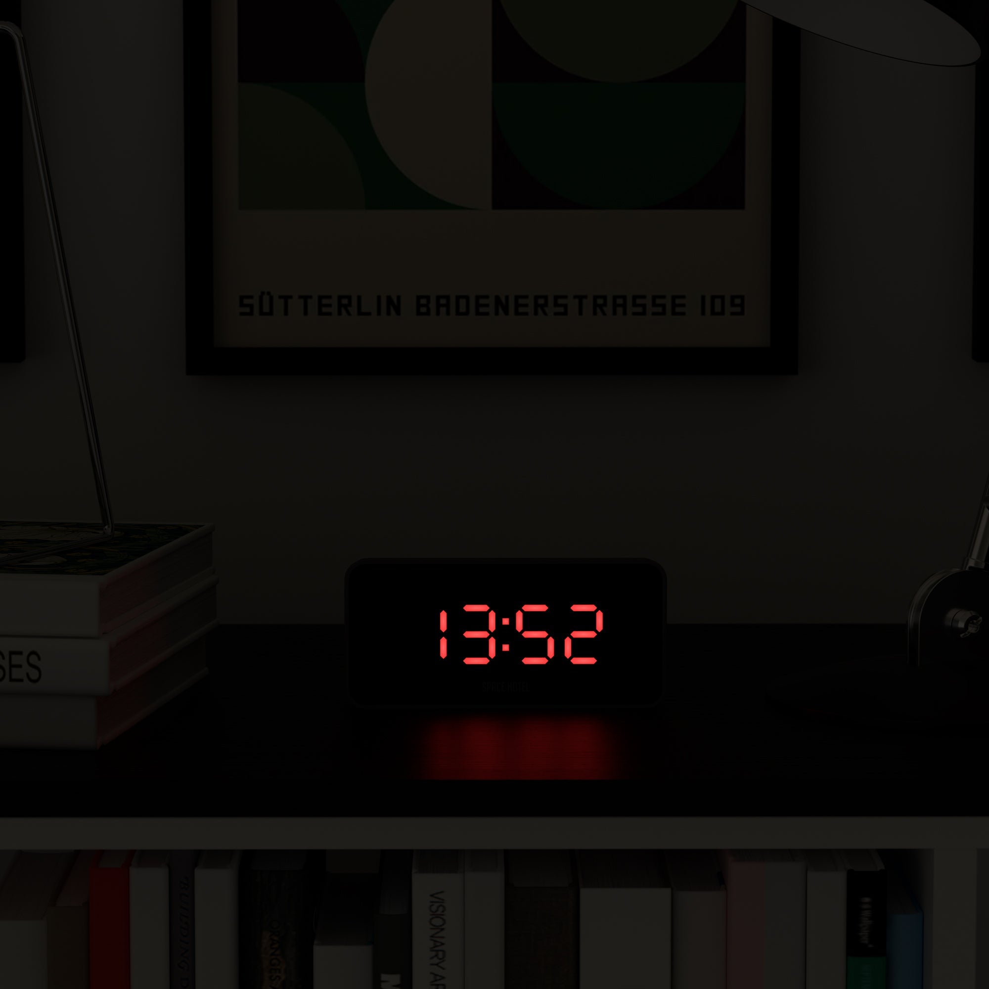 Newgate Space Hotel Hypertron Alarm Clock Black Case - Black Lens - Red Led V398-NGSH-HYPE-R1-K