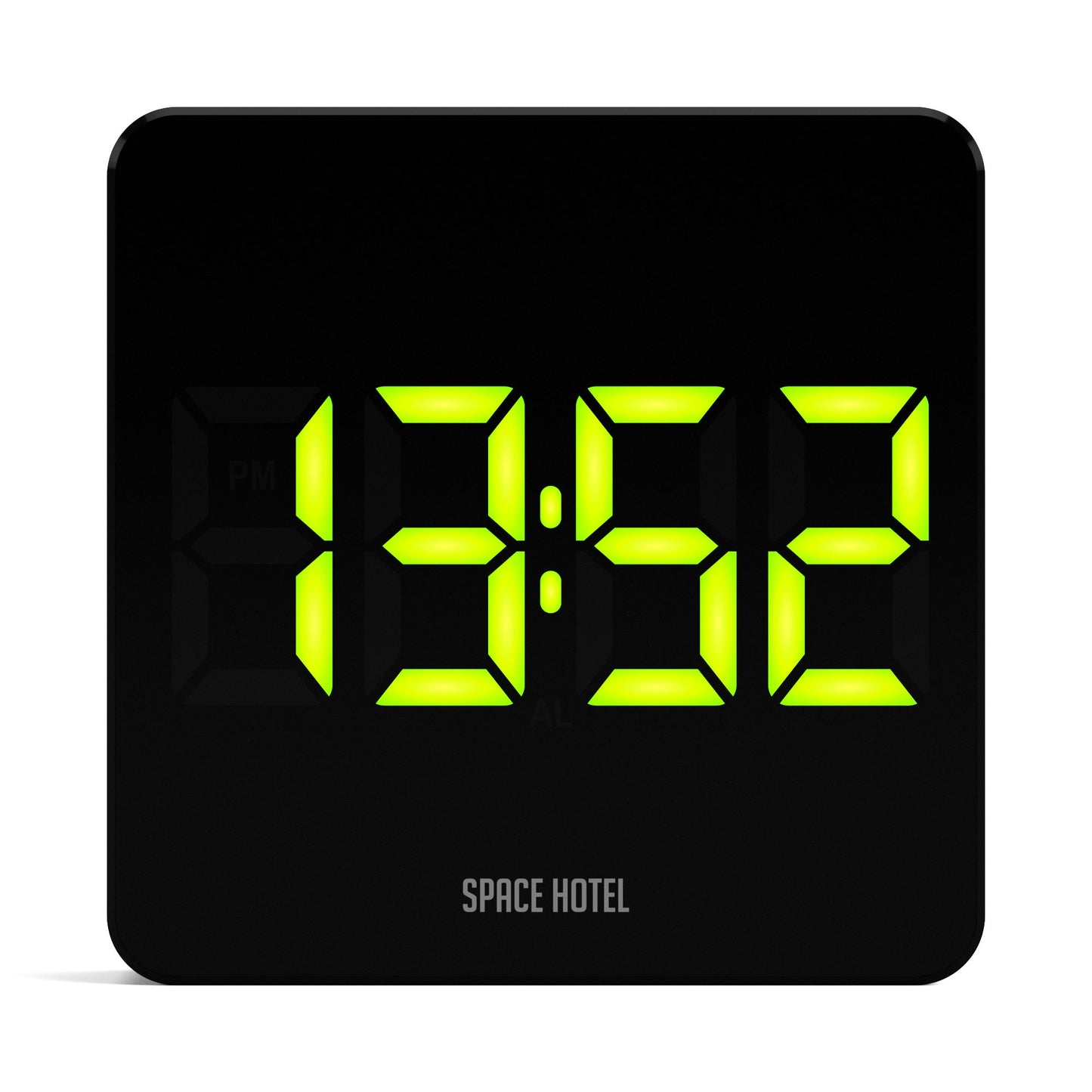 Newgate Space Hotel Orbatron Alarm Clock Black Case - Black Lens - Green Led V398-NGSH-ORB-G1-K