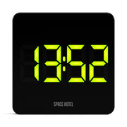 Newgate Space Hotel Orbatron Alarm Clock Black Case - Black Lens - Green Led V398-NGSH-ORB-G1-K