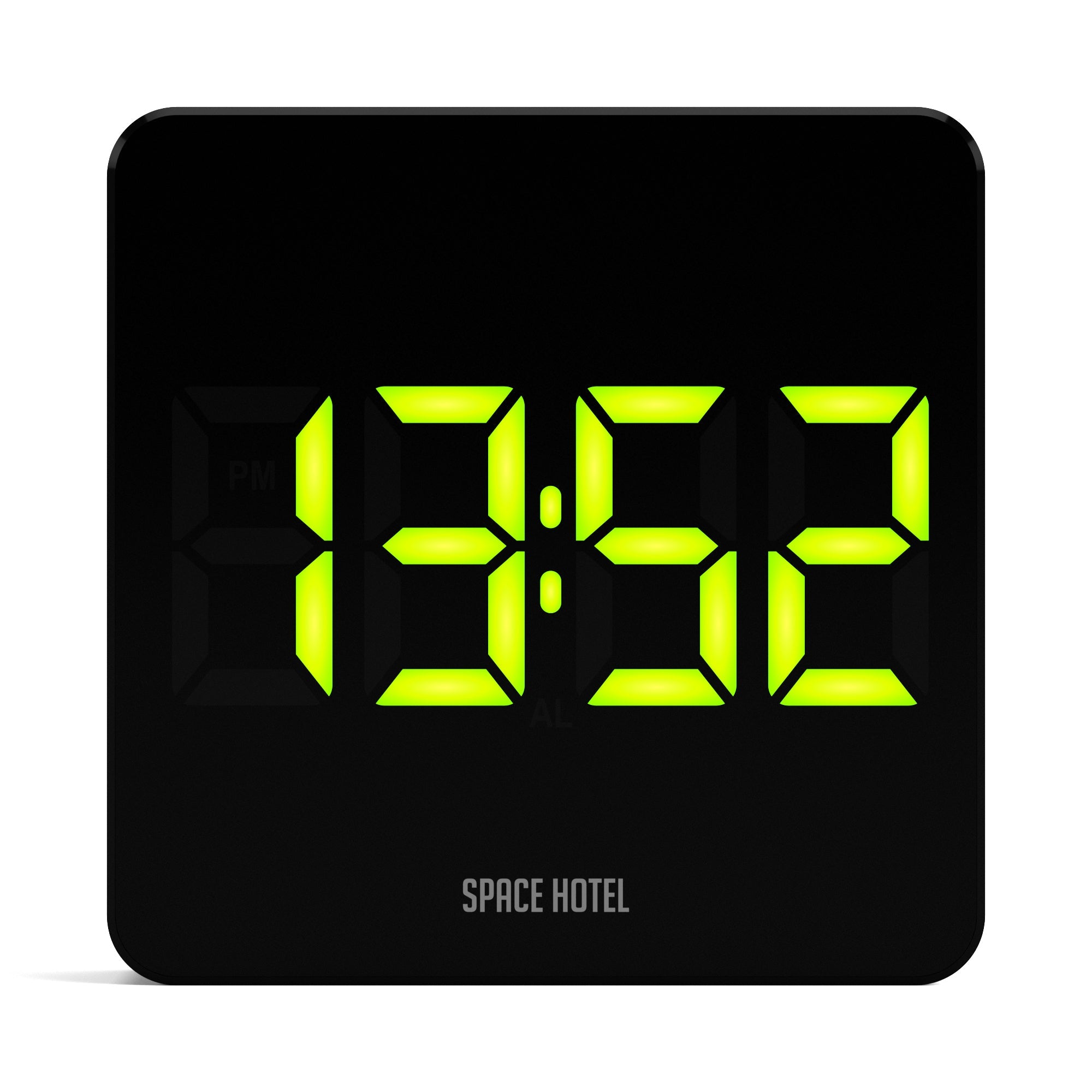 Newgate Space Hotel Orbatron Alarm Clock Black Case - Black Lens - Green Led V398-NGSH-ORB-G1-K