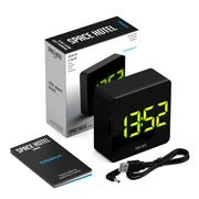 Newgate Space Hotel Orbatron Alarm Clock Black Case - Black Lens - Green Led V398-NGSH-ORB-G1-K