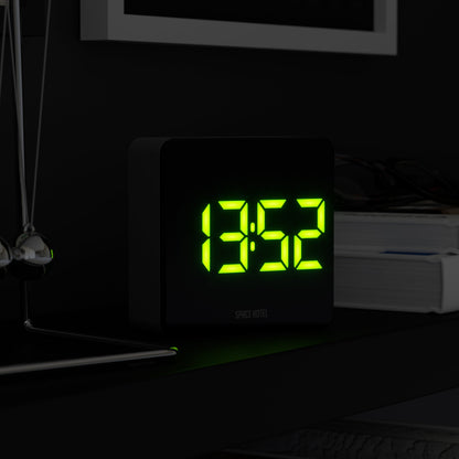 Newgate Space Hotel Orbatron Alarm Clock Black Case - Black Lens - Green Led V398-NGSH-ORB-G1-K