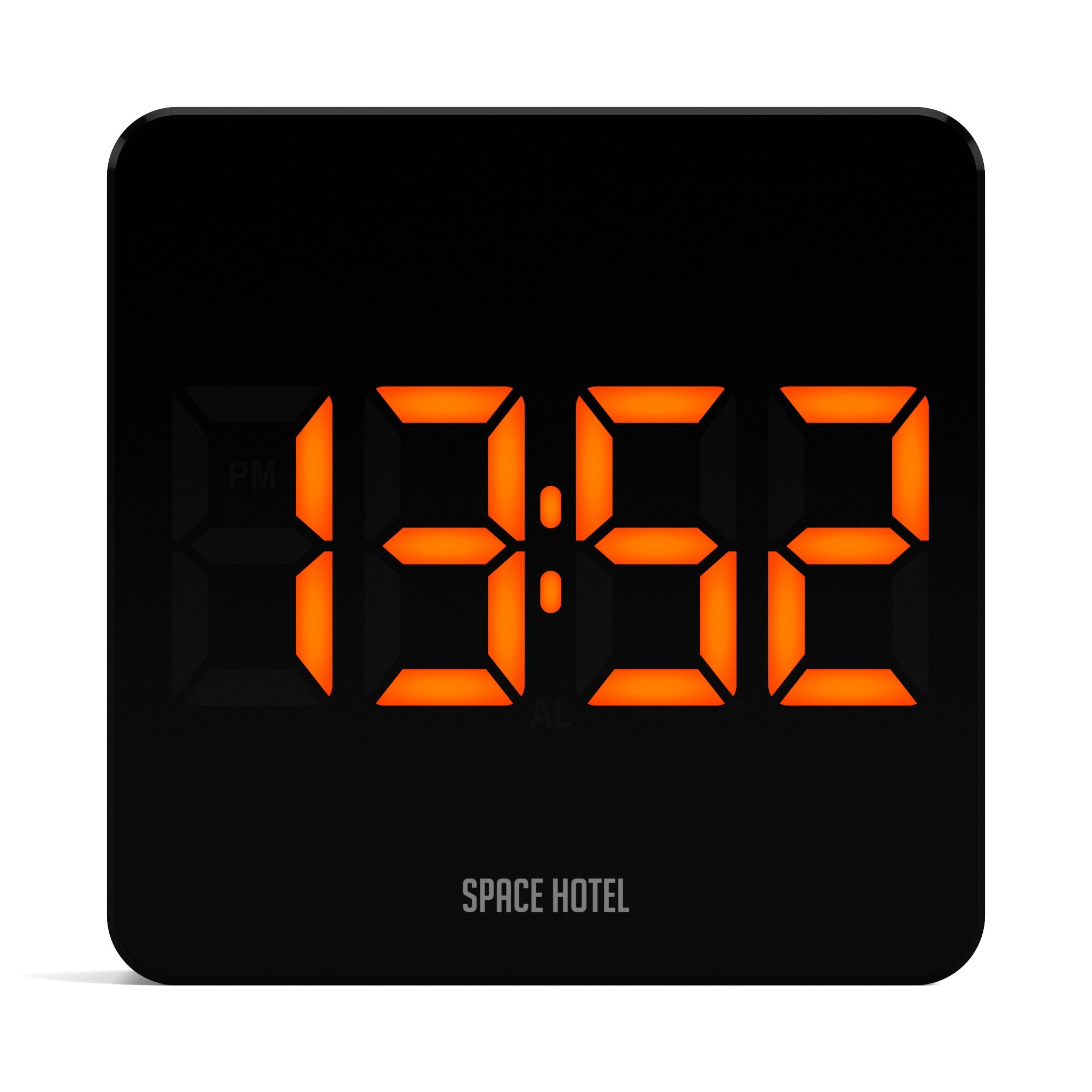 Newgate Space Hotel Orbatron Alarm Clock Black Case - Black Lens - Orange Led V398-NGSH-ORB-O1-K