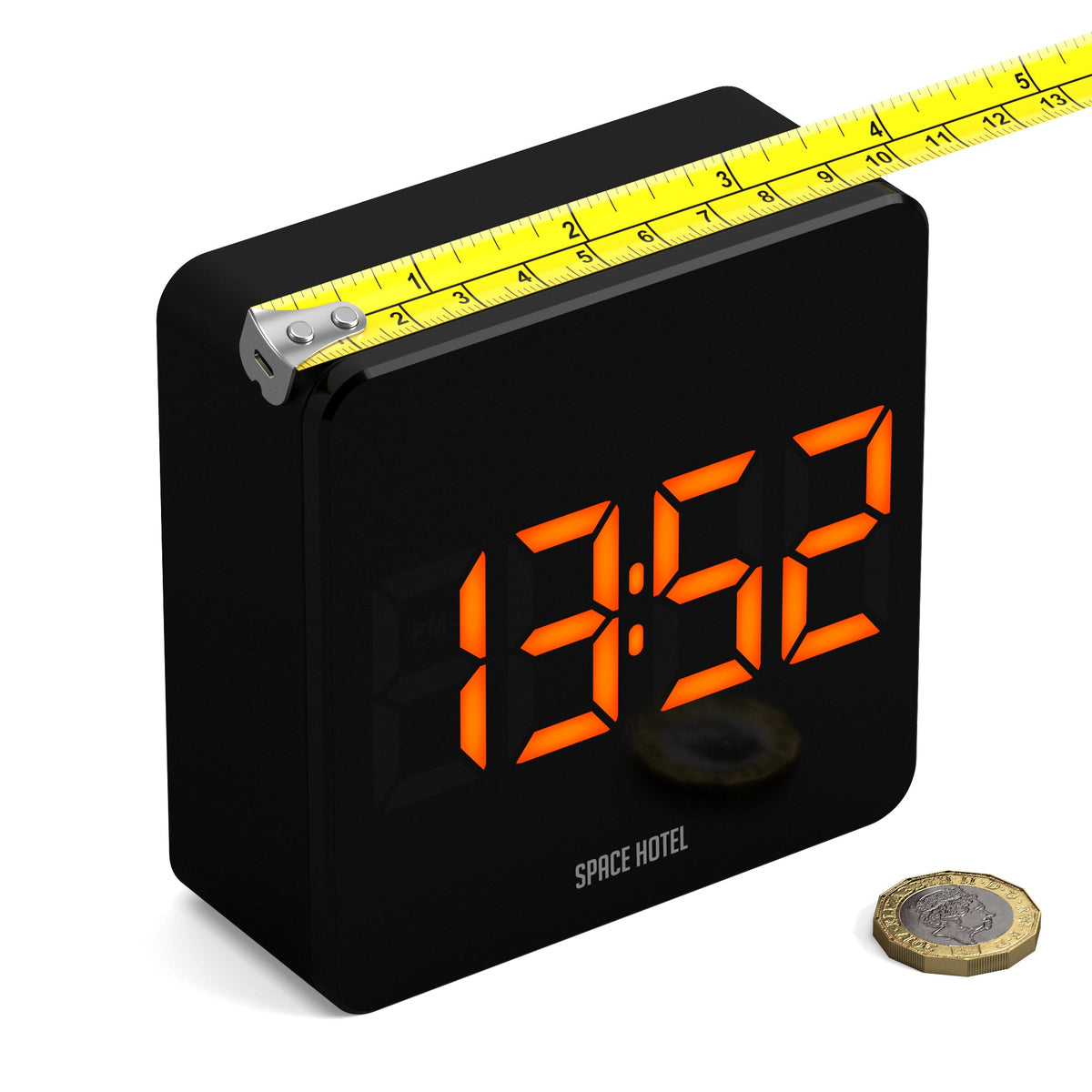 Newgate Space Hotel Orbatron Alarm Clock Black Case - Black Lens - Orange Led V398-NGSH-ORB-O1-K