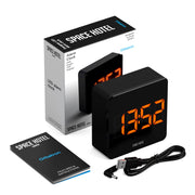 Newgate Space Hotel Orbatron Alarm Clock Black Case - Black Lens - Orange Led V398-NGSH-ORB-O1-K