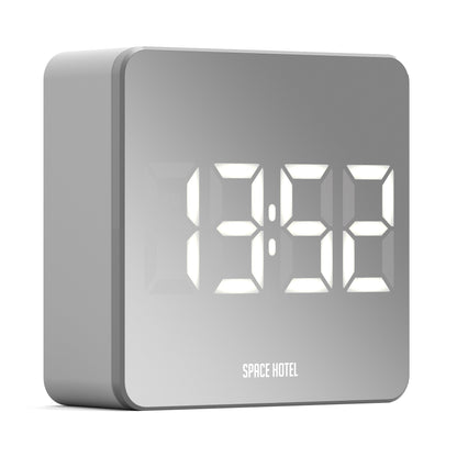 Newgate Space Hotel Orbatron Alarm Clock White Case - Silver Lens - White Led V398-NGSH-ORB-W1-W