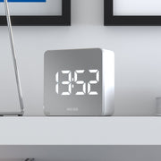Newgate Space Hotel Orbatron Alarm Clock White Case - Silver Lens - White Led V398-NGSH-ORB-W1-W