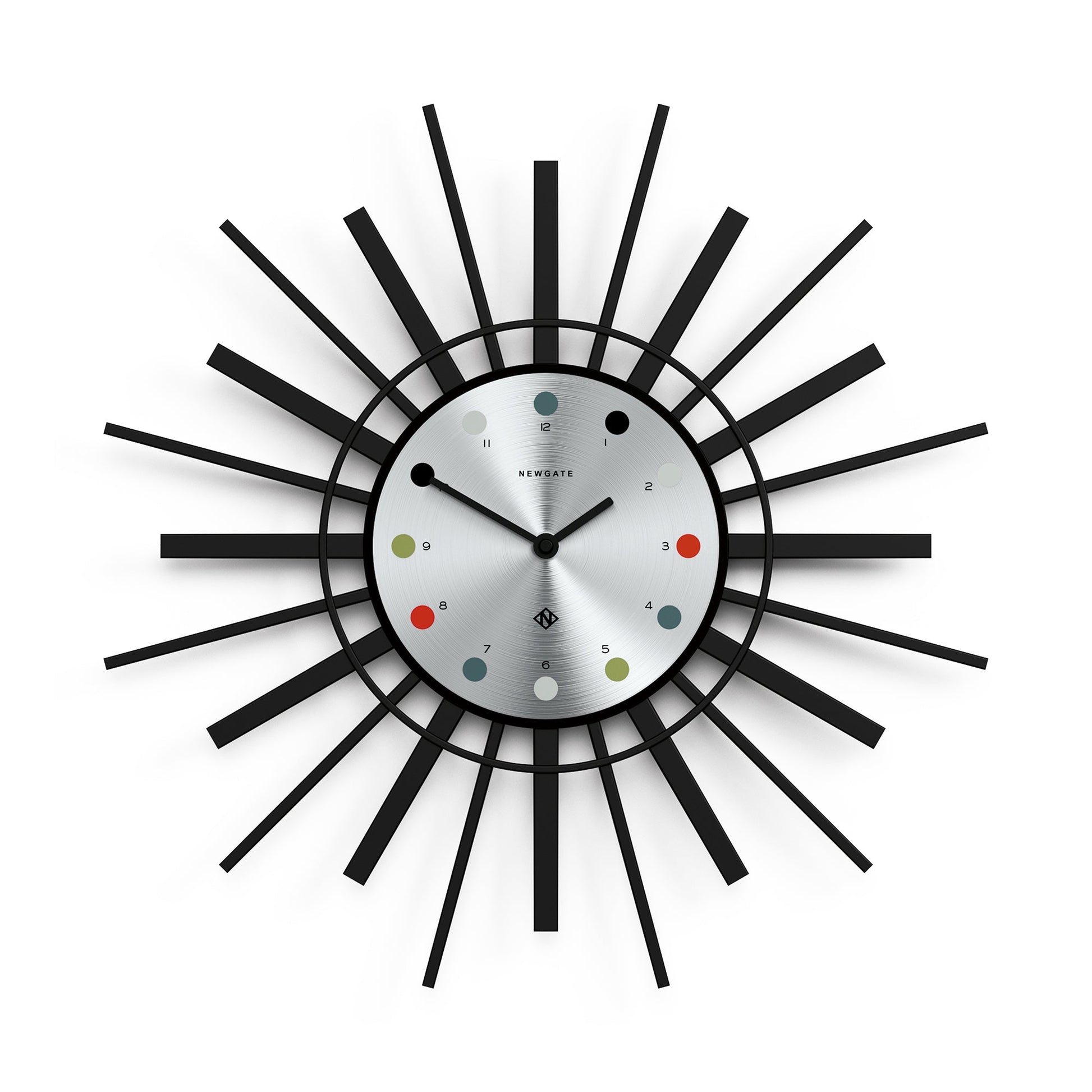Newgate Stingray Wall Clock Black - Silver Dial V398-NGSTING316K