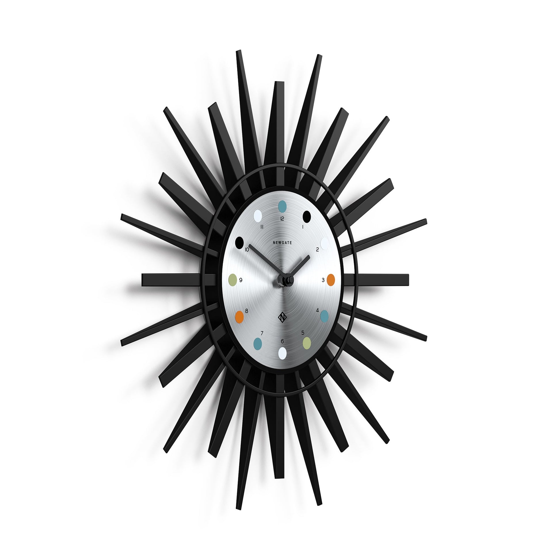 Newgate Stingray Wall Clock Black - Silver Dial V398-NGSTING316K