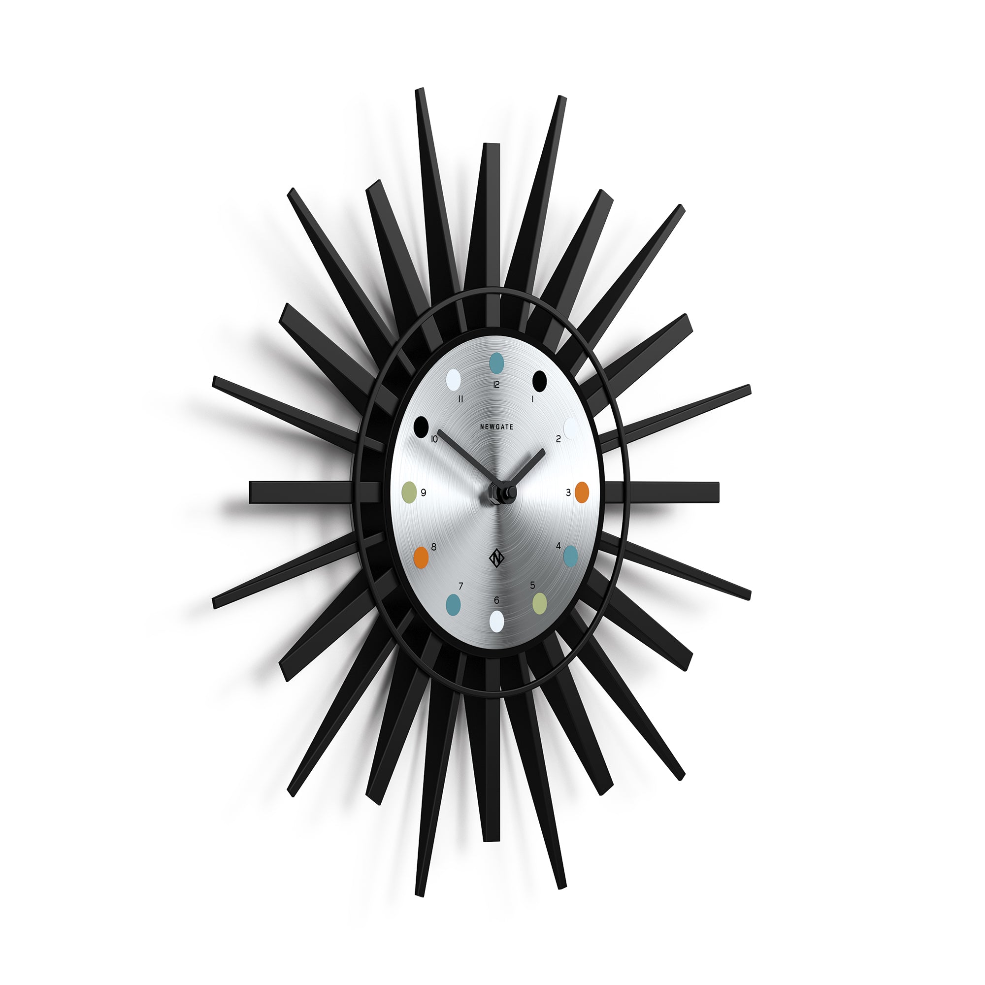 Newgate Stingray Wall Clock Black - Silver Dial V398-NGSTING316K