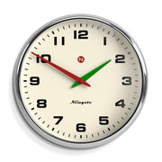 Newgate Superstore Wall Clock Alpha Dial Chrome V398-NGSUPE216CH