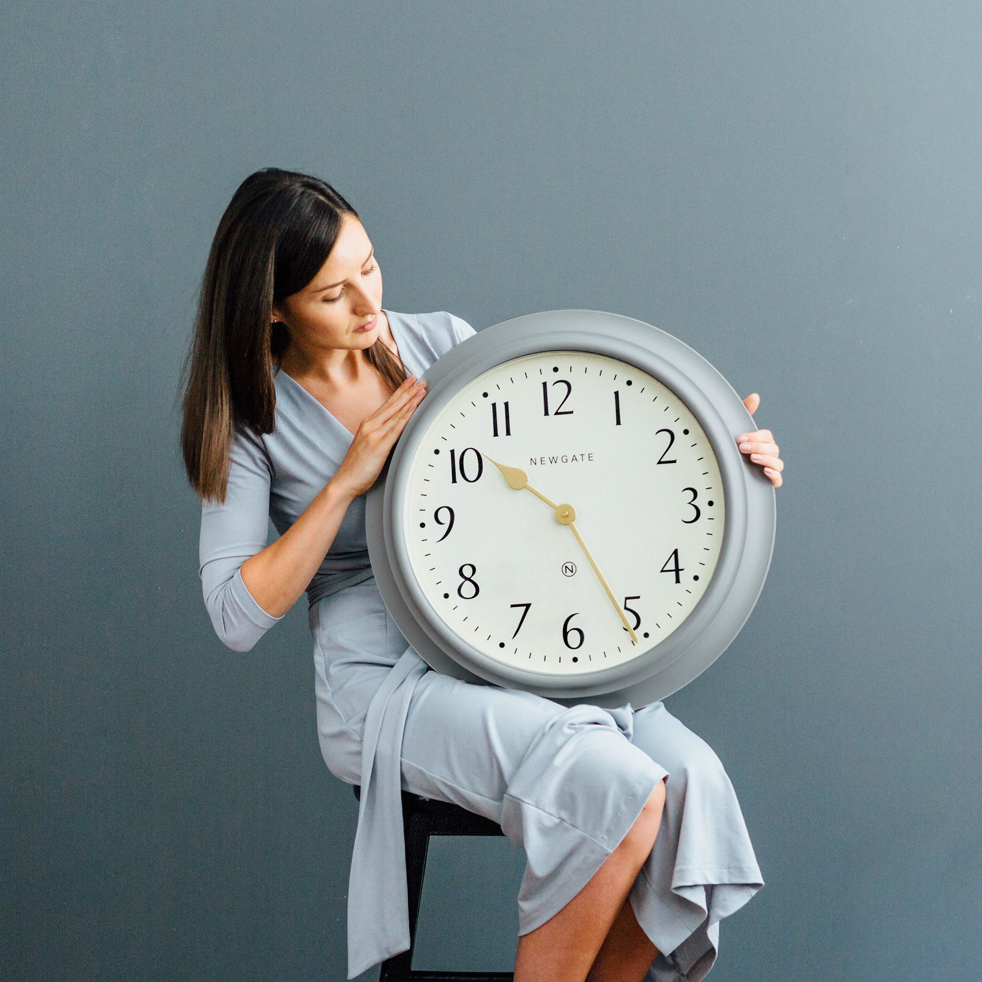 Newgate Westhampton Clock Posh Grey V398-NGWEST117PGY