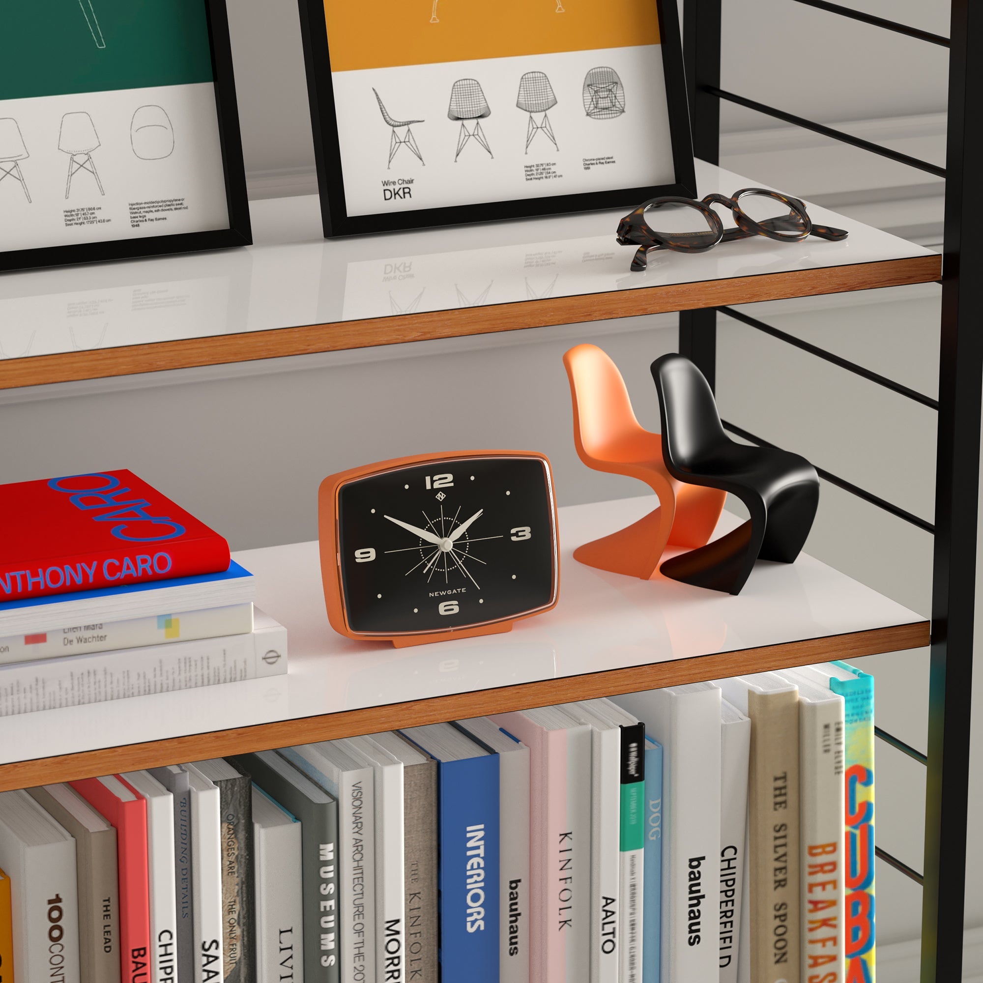 Newgate Brooklyn Alarm Clock - Orange V398-NM-ALM/BRO36PO