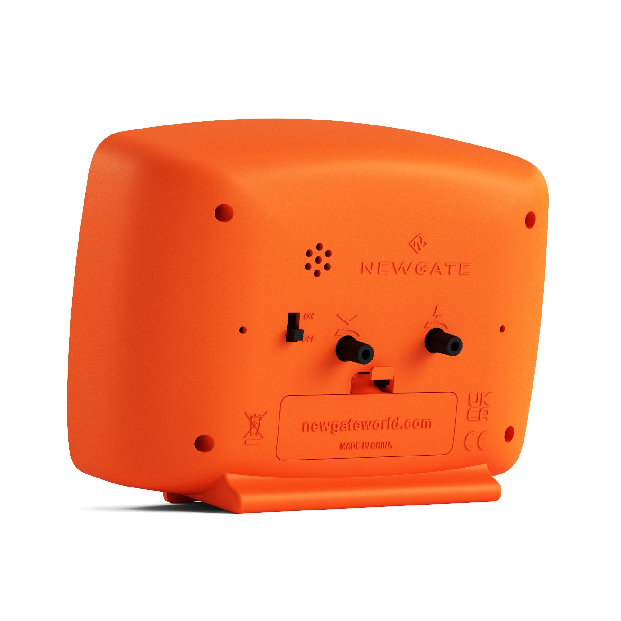 Newgate Brooklyn Alarm Clock - Orange V398-NM-ALM/BRO36PO