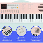 Axus Mini Keyboard 37 Key Keyboard - Pink V398-NM-AXMK37PKII