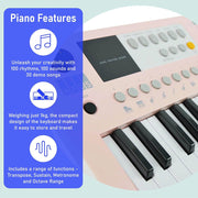 Axus Mini Keyboard 37 Key Keyboard - Pink V398-NM-AXMK37PKII