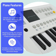 Axus Mini Keyboard 37 Key Keyboard - White V398-NM-AXMK37WHII
