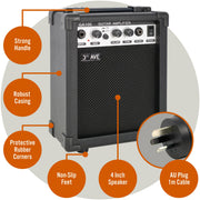 3rd Avenue 10W Electric Guitar Amplifier V398-NM-GA10E