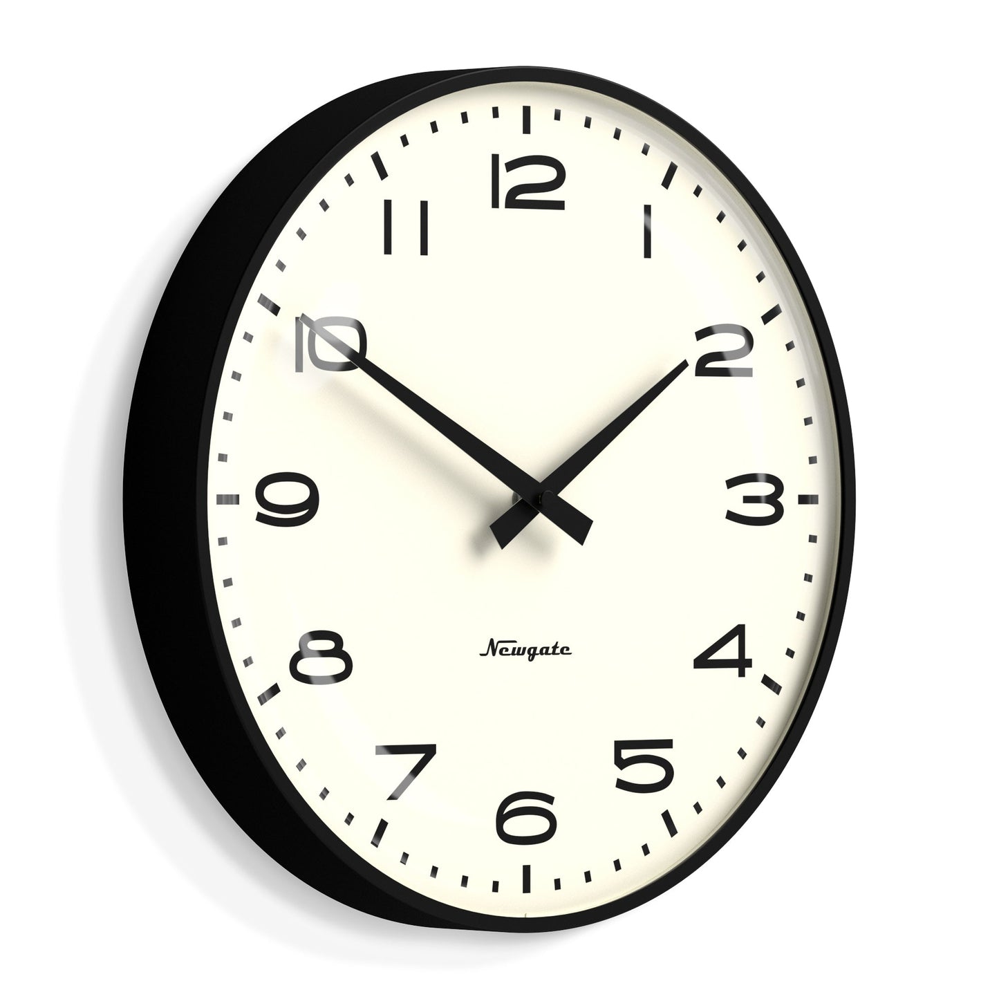 Newgate Radio City Wall Clock Black Arabic Dial - Matte Black V398-NM-RADC254K