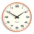 Newgate Radio City Wall Clock Black Arabic Dial - Matte Pumpkin Orange V398-NM-RADC254PO