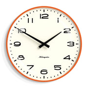 Newgate Radio City Wall Clock Black Arabic Dial - Matte Pumpkin Orange V398-NM-RADC254PO