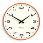 Newgate Radio City Wall Clock Black Arabic Dial - Matte Pumpkin Orange V398-NM-RADC254PO