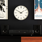 Newgate Radio City Wall Clock Bold Black Marker Dial - Matte Blizzard Grey V398-NM-RADC310BGY