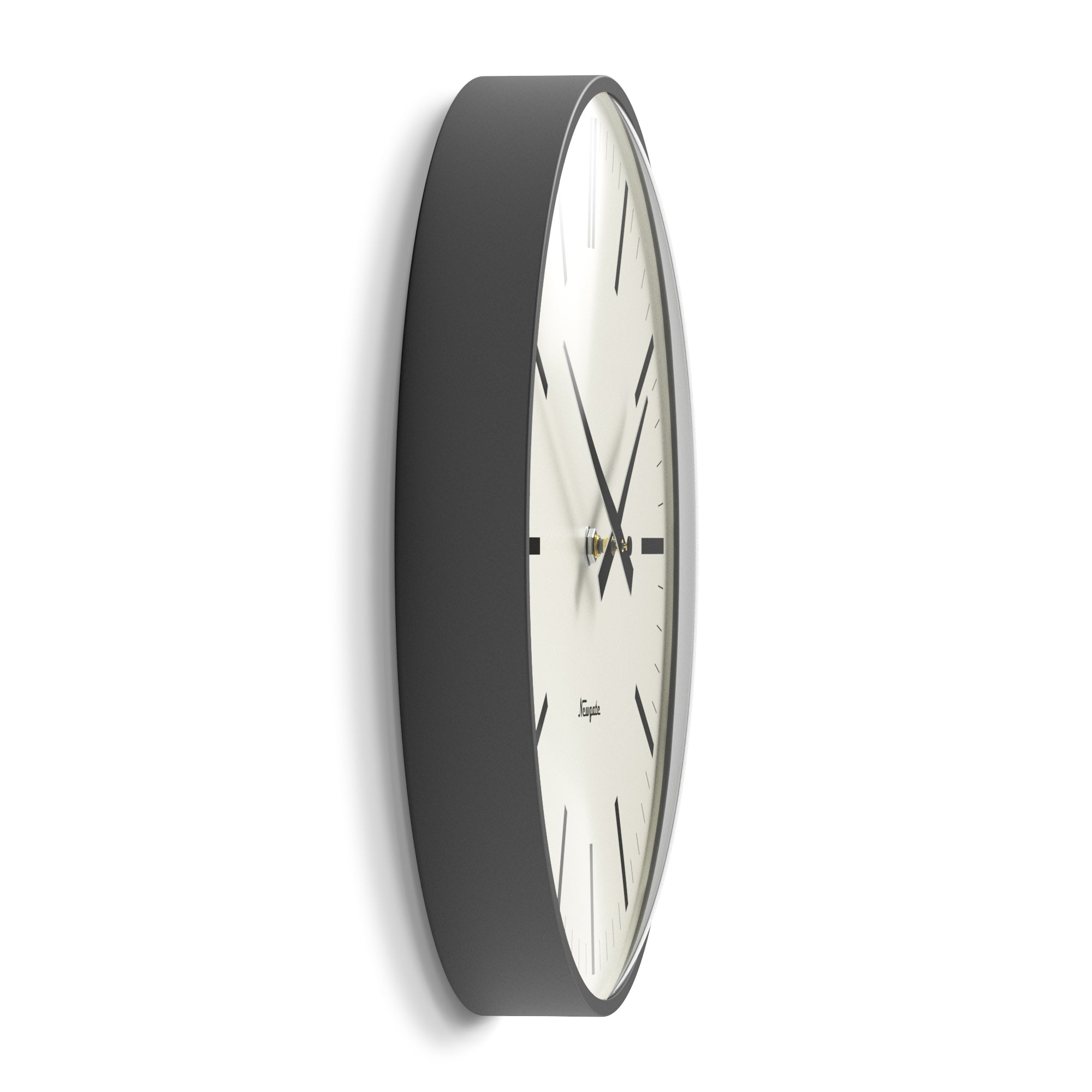 Newgate Radio City Wall Clock Bold Black Marker Dial - Matte Blizzard Grey V398-NM-RADC310BGY