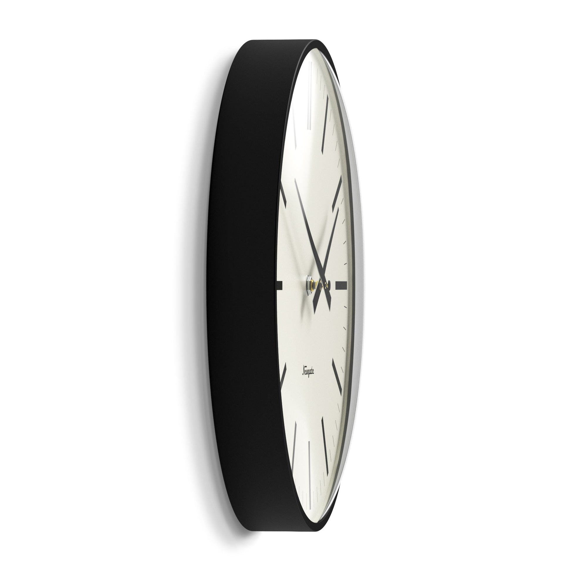 Newgate Radio City Wall Clock Bold Black Marker Dial - Matte Black V398-NM-RADC310K