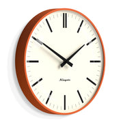 Newgate Radio City Wall Clock Bold Black Marker Dial.- Matte Pumpkin Orange V398-NM-RADC310PO