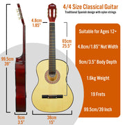 3rd Avenue Full Size Classical Guitar Pack - Natural V398-NM-STX20ANPK