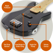 3rd Avenue Junior Electric Guitar Pack - Black V398-NM-STX30BKPK