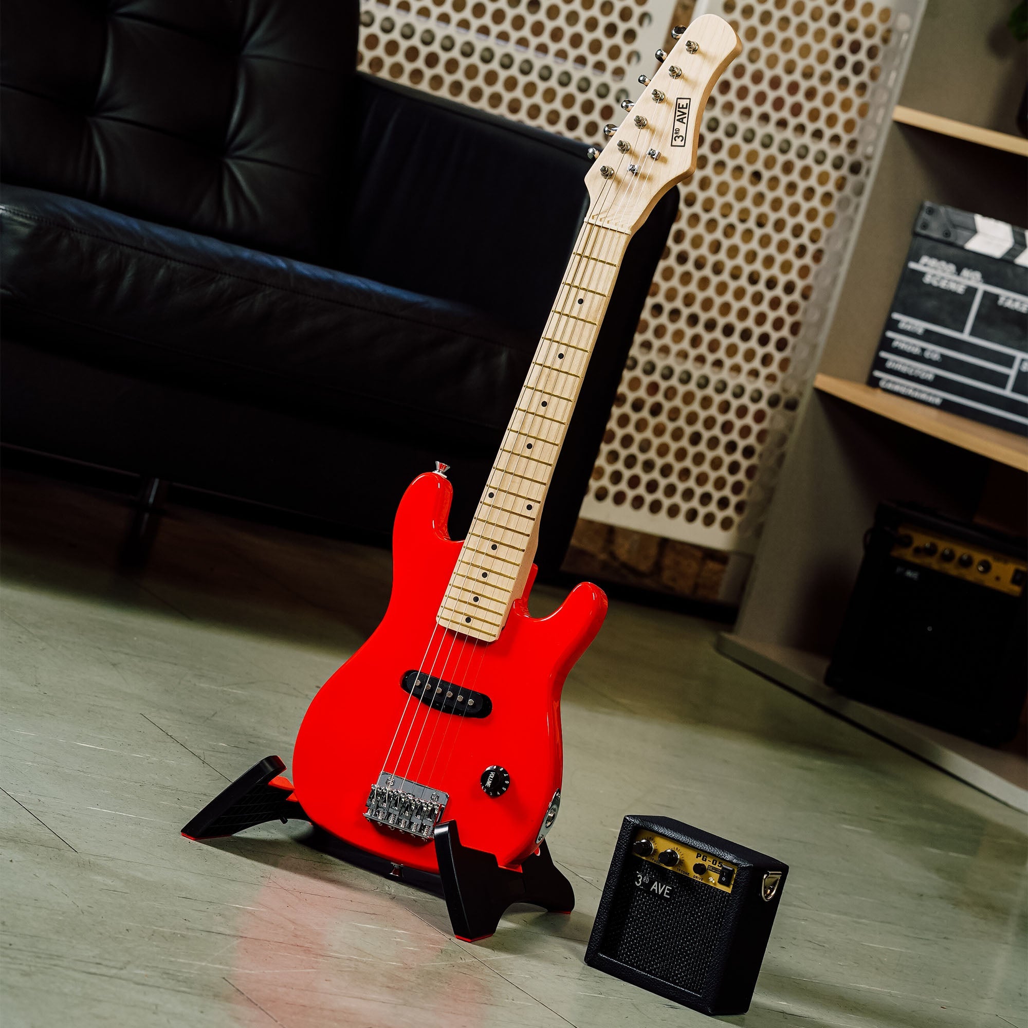 3rd Avenue Junior Electric Guitar Pack - Red V398-NM-STX30RDPK