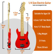 3rd Avenue Junior Electric Guitar Pack - Red V398-NM-STX30RDPK
