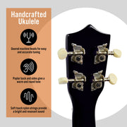3rd Avenue Soprano Ukulele - Black V398-NM-STX40BK