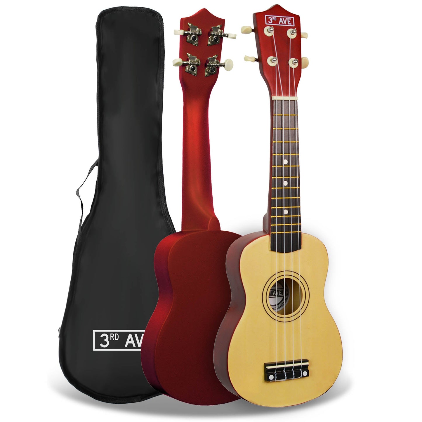 3rd Avenue Soprano Ukulele - Natural V398-NM-STX40N