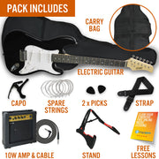3rd Avenue Electric Guitar Pack - Black V398-NM-XF203ABKPK