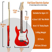 3rd Avenue Electric Guitar Pack - Red V398-NM-XF203ARDPK