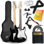 3rd Avenue 3/4 Size Electric Guitar Pack - Black V398-NM-XF203CBKPK