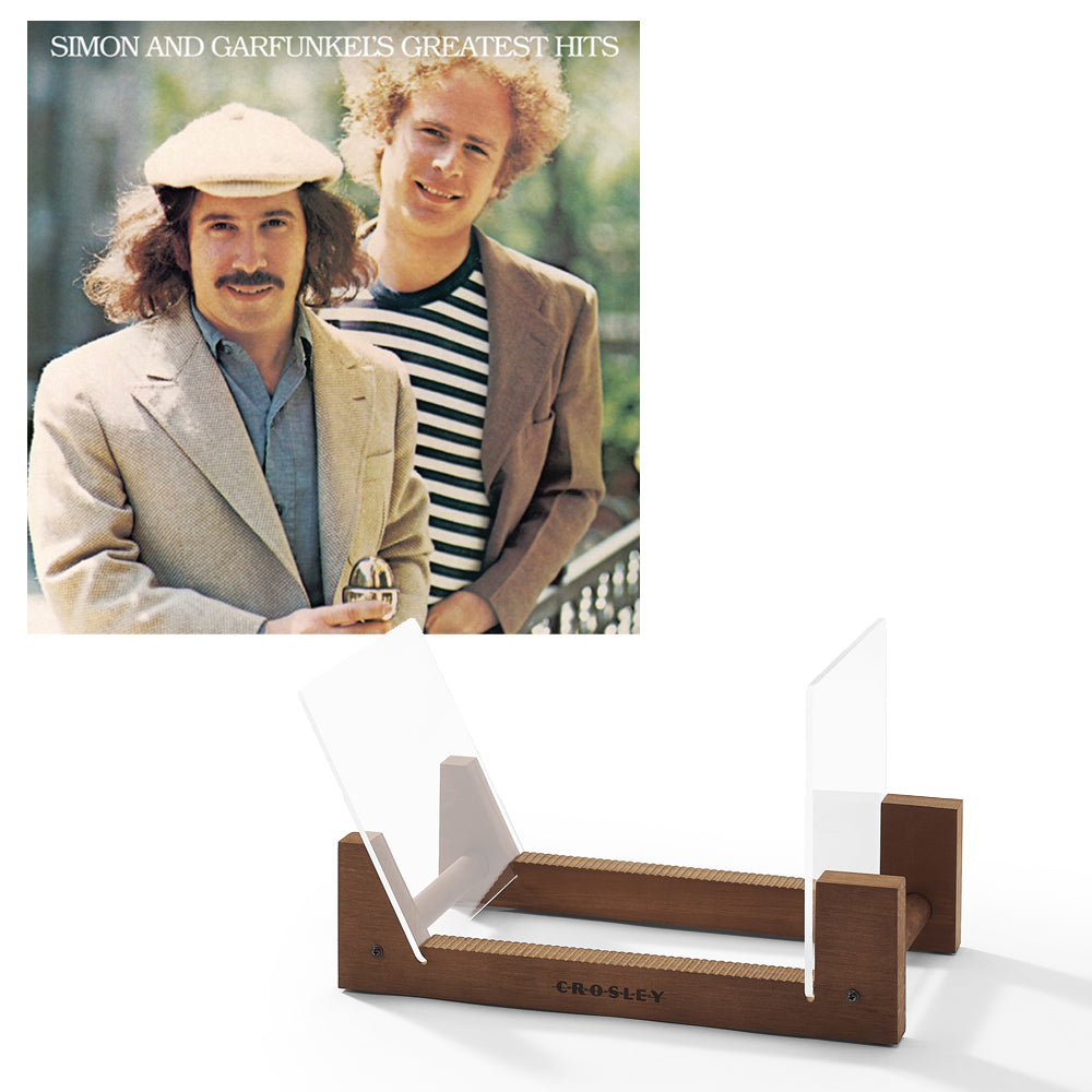 Simon & Garfunkel Greatest Hits Vinyl Album & Crosley Record Storage Display Stand V398-SM-19075817661-BS