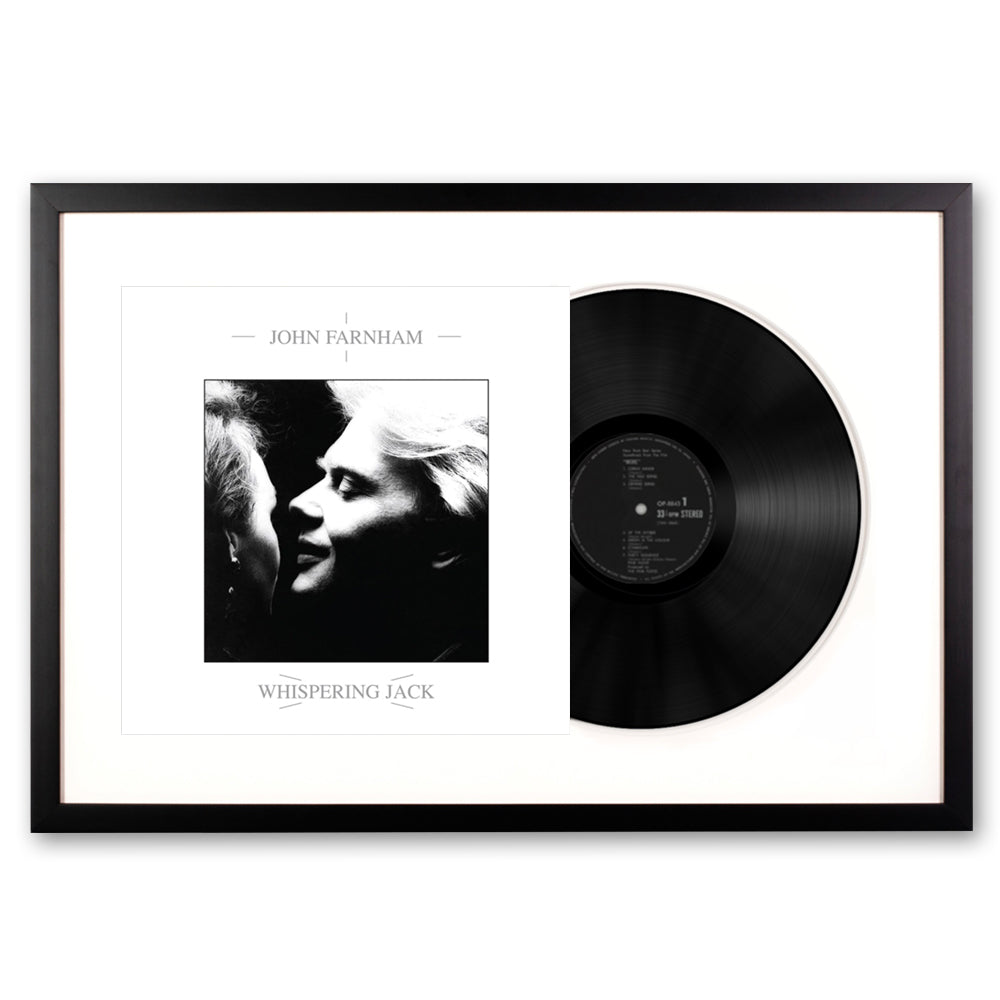 Framed John Farnham Whispering Jack Vinyl Album Art V398-SM-19075874841-FD