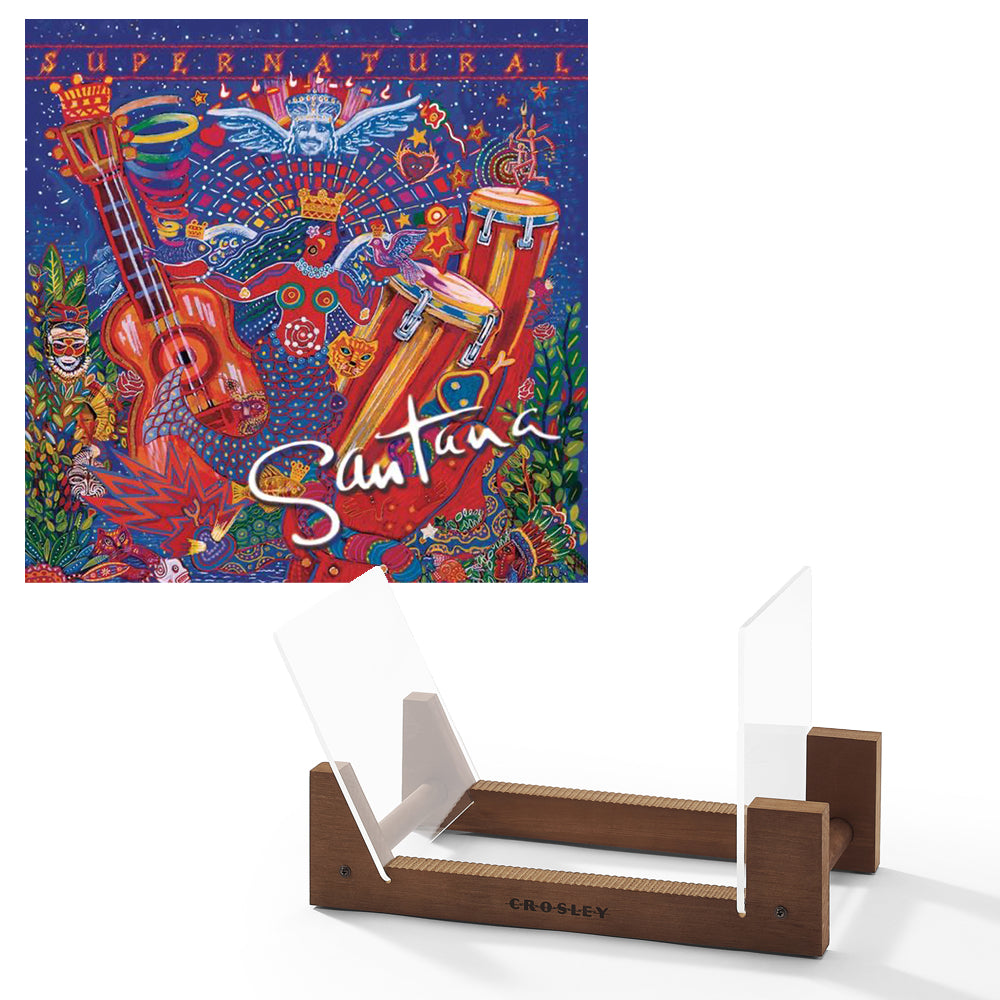 Santana Supernatural Vinyl Album & Crosley Record Storage Display Stand V398-SM-19075890001-BS