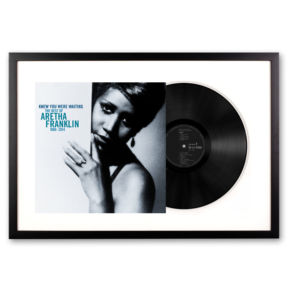 Framed Aretha Franklin Knew You Were Waiting: The Best of Aretha Franklin 1980-2014 Vinyl Album Art V398-SM-19439865191-FD