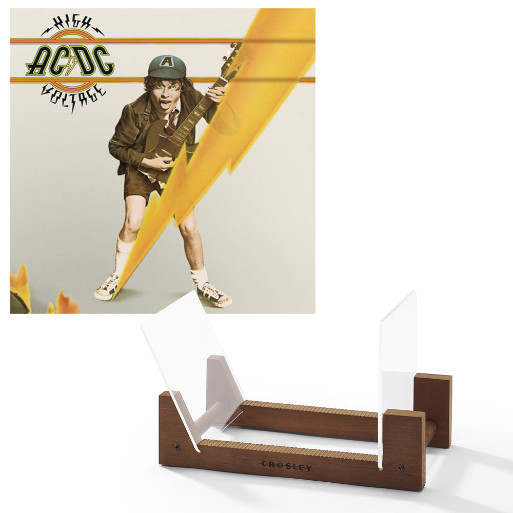 Ac/Dc High Voltage Vinyl Album & Crosley Record Storage Display Stand V398-SM-5107591-BS
