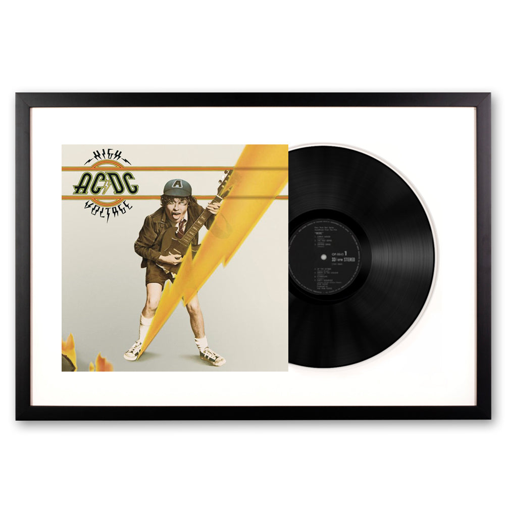 Framed AC/DC High Voltage Vinyl Album Art V398-SM-5107591-FD