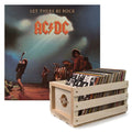 Crosley Record Storage Crate AC/DC Let there Be Rock Vinyl Album Bundle V398-SM-5107611-B