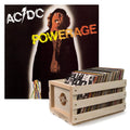 Crosley Record Storage Crate AC/DC Powerage Vinyl Album Bundle V398-SM-5107621-B