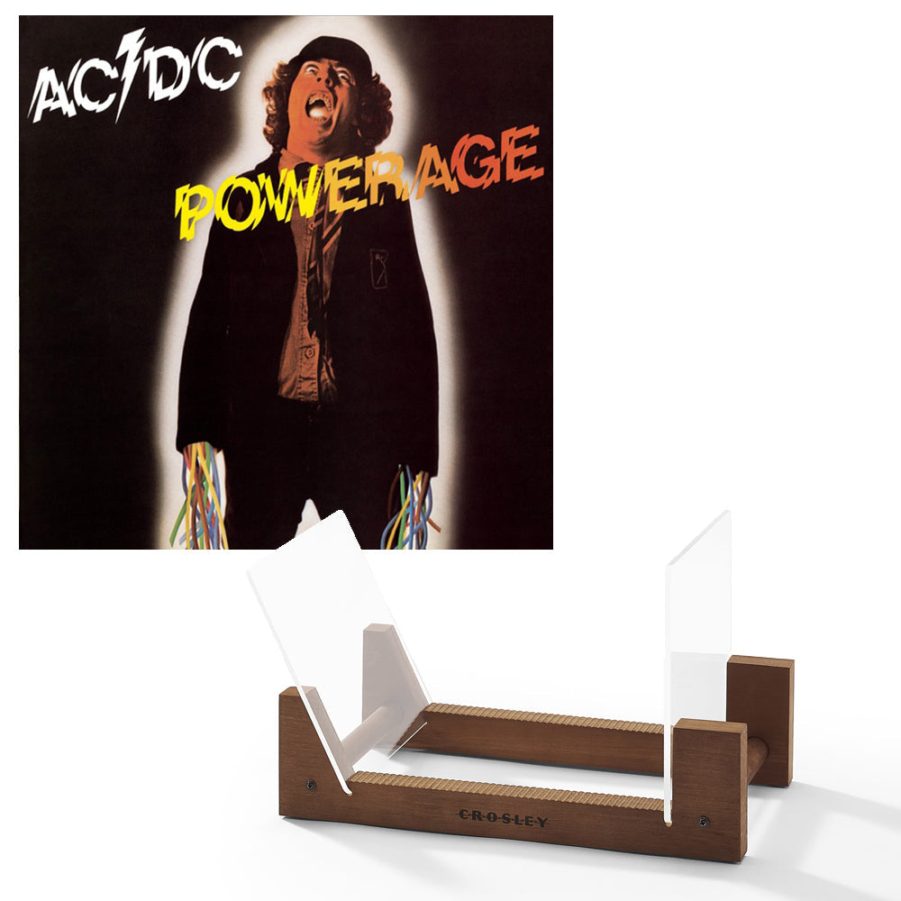 Ac/Dc Powerage Vinyl Album & Crosley Record Storage Display Stand V398-SM-5107621-BS