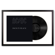 Framed AC/DC Back in Black Vinyl Album Art V398-SM-5107651-FD